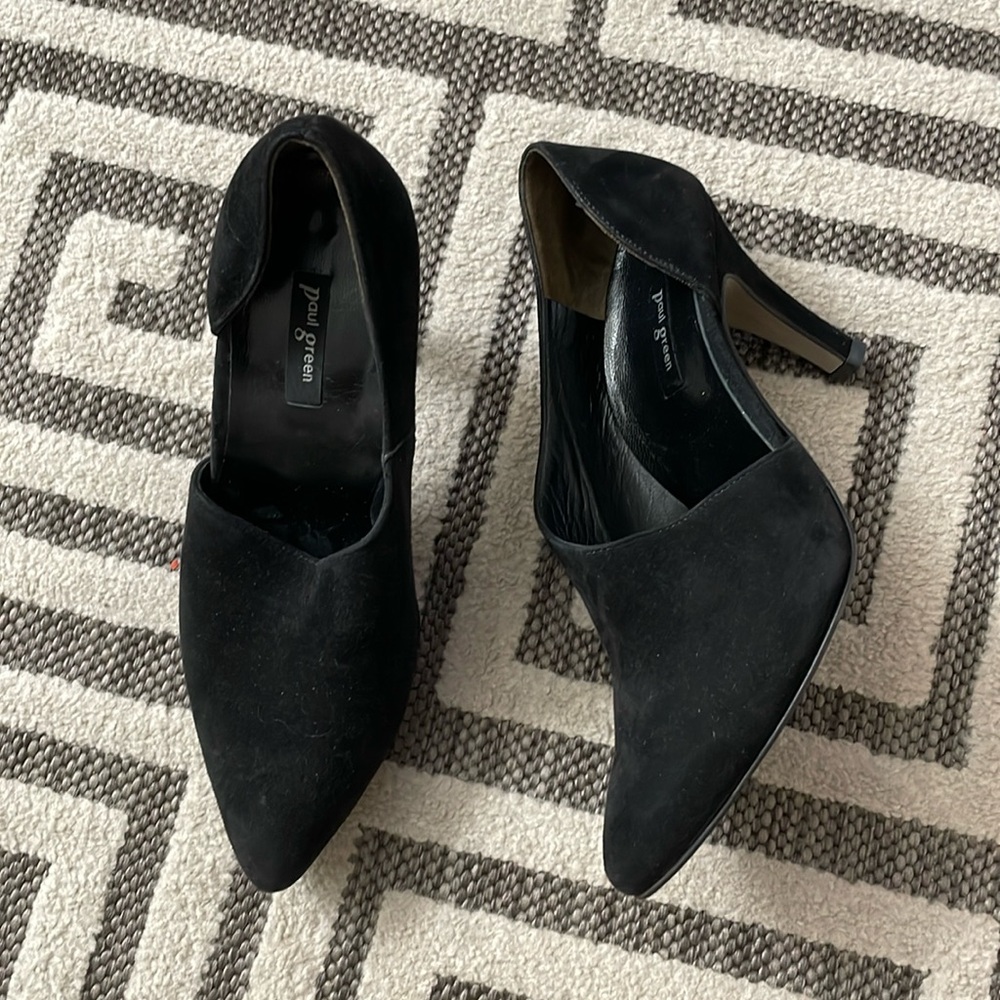 Paul Green Pointy Toe Suede Leather Dorsey Heels Sz:6